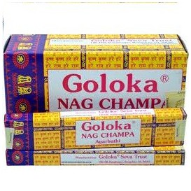 12 x Paquet d'encens GOLOKA Nag Champa 15g