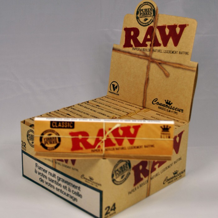 JUST-CLICK - RAW Pack du fumeur – Slim + filtres pré-roulés (24 pcs/boite)