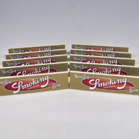 10 packages leaves Smoking Gold Slim