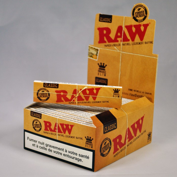 Unbekannt RAW Classic Slim Box with 24 Rolls of 5 m Paper Yellow Medium 