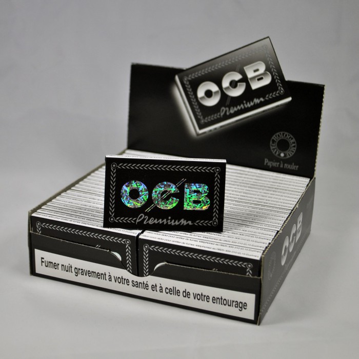 OCB premium par boite ou mass ocb noir, paquet de grandes feuilles ocb