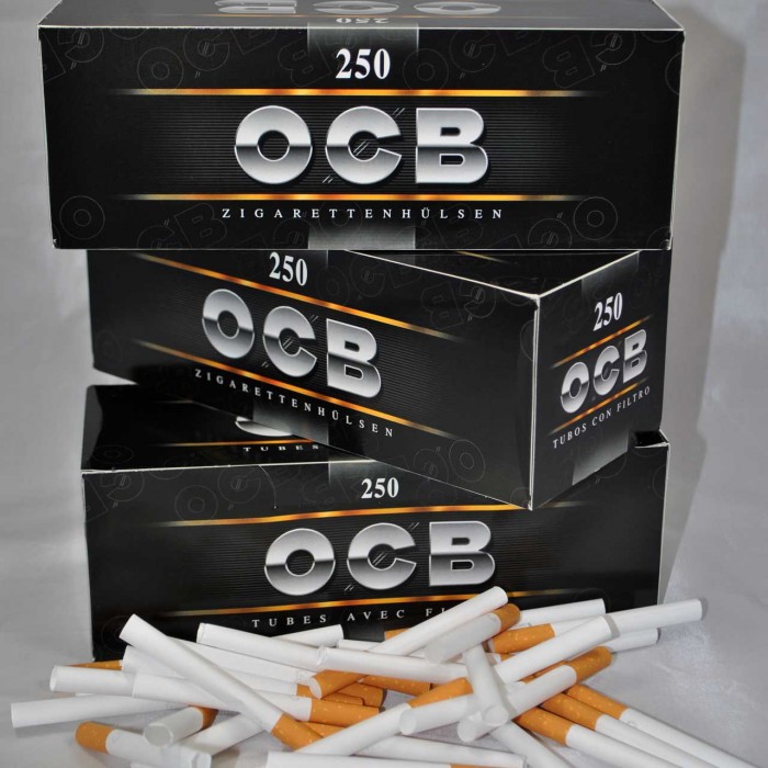 A cigarette OCB tube, box 250, compatible to all tubeuses