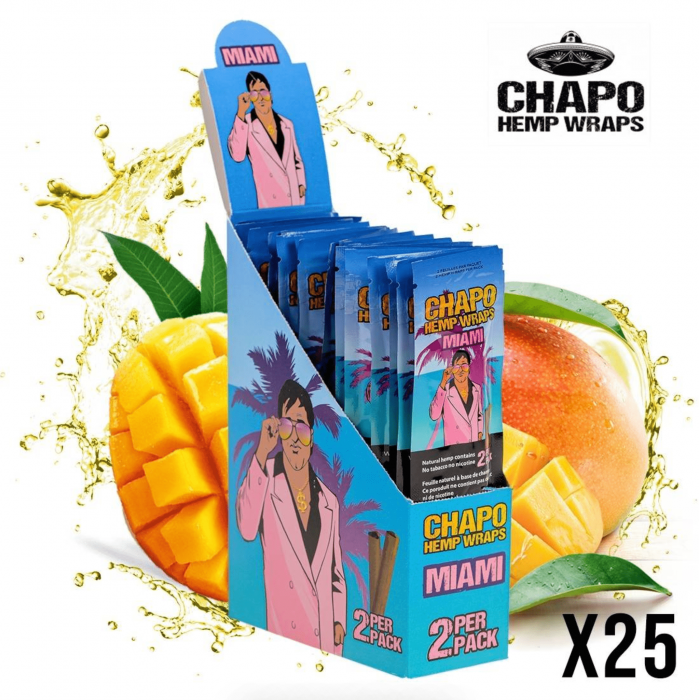 Mango flavored blunt - 25 sachets of Chapo Miami blunt leaves