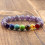Pulsera Cuentas Amatista Cuentas 7 Chakras