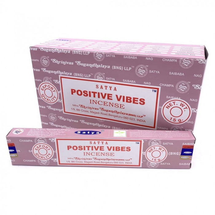 Encens Vibrations positives Satya - 12 paquets de 15 batons