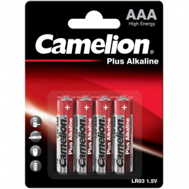 4 Camelion Alkaline AAA LR03 batteries