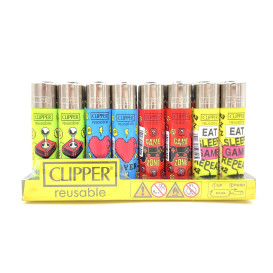 48 x Clipper Gaming Life Feuerzeug