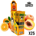 Schachtel mit 25 stumpfen Beuteln Chapo El Patron (Pfirsich-Orange)