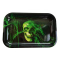 Green Skull Rolling Tray