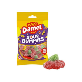 Bonbon Damel Cerise Acide 80g (boite de 12 sachets)