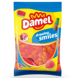 Bonbon Damel Coeur de Peche 80g (boite de 12 sachets)