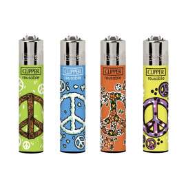 Briquet Clipper Peace Anywhere x4