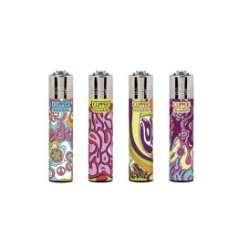 Briquet Micro Clipper Glossy Hippie x4