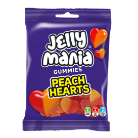 Bonbons Jelly Mania Cœurs Pêche - 18 Sachets de 100g
