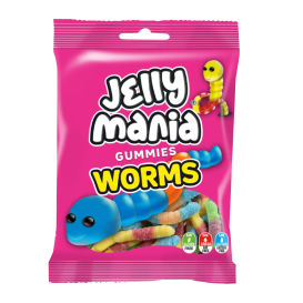Bonbons Jelly Mania Vers Acides - 18 Sachets